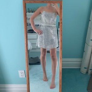 Parker Silver / Grey Sparkle dress - WOWZA!